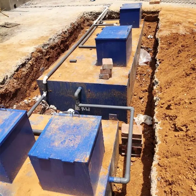 Жерленген тұрмыстық ағынды сулардың орта өлшемді жабдықтары